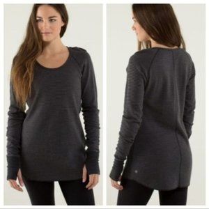Lululemon Open Your Heart Long Sleeve Heathered Black